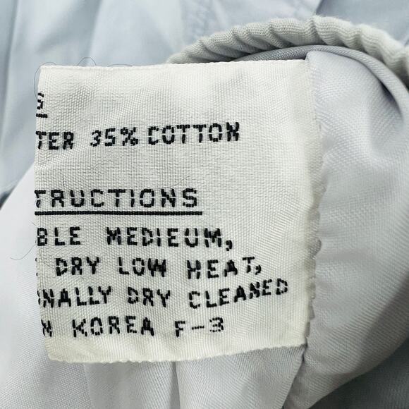 VINTAGE MEDIUM 70s Powder Blue Mock Neck Zip Up Windbreaker Jacket FLEET STREET - Picture 10 of 11